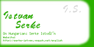 istvan serke business card